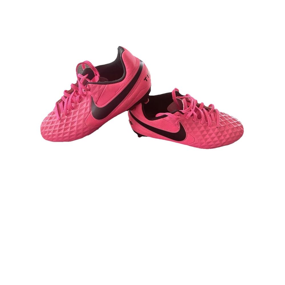 Soccer Cleats Youth SZ 5.5Y Nike Jr Tiempo Legend 8 Club MG Pink  Used